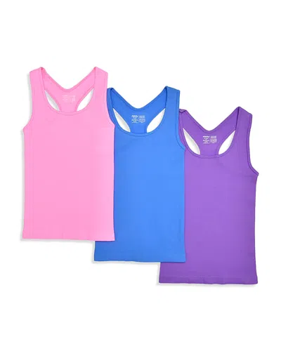 Iscream Girls' Ribbed Racerback Tank Top Bundle, Pack Of 3 - Little Kid, Big Kid