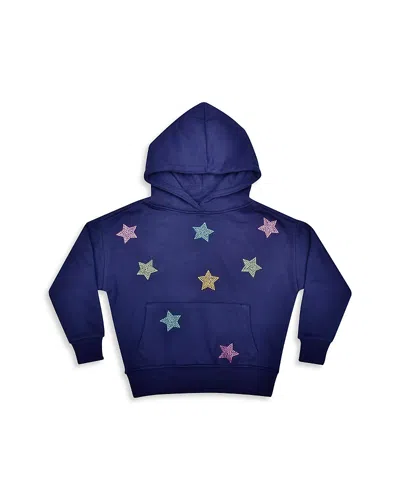 Iscream Girls' Sparkle Stars Pullover Hoodie - Little Kid, Big Kid In Blue