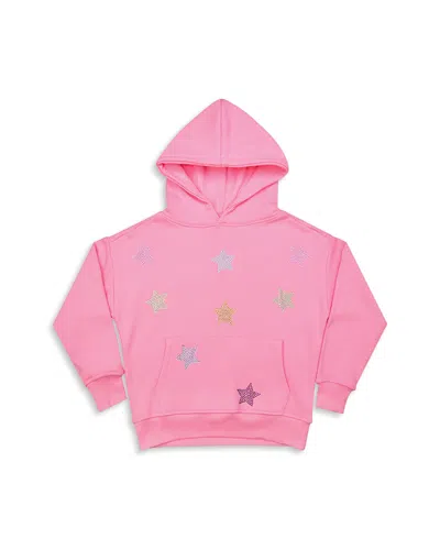 Iscream Girls' Sparkle Stars Pullover Hoodie - Little Kid, Big Kid In Pink