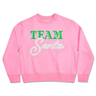 Iscream Kids' Girls' Team Santa Sweatshirt In Pink