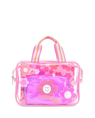 Iscream Kids' Groovy Smiles Cosmetic Bag Trio In Multi