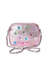 Iscream Heart Gem Crossbody Bag In Multi