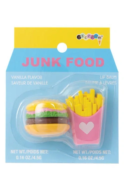 Iscream Kids'  Junk Food Lip Balm Set In Multi