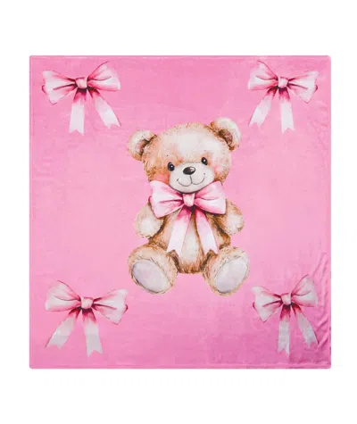 Iscream Kid's Bella Beary Cute Plush Blanket In Pink Multi