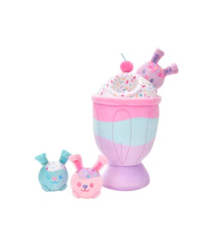 Iscream Kid's Bunny Sundae Plush In Pink Multi
