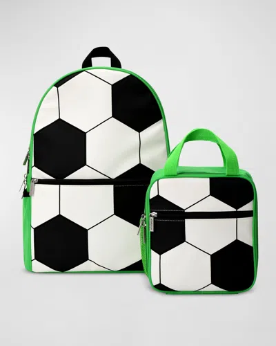 Iscream Kid's Soccer Backpack & Lunch Tote Set In Multi