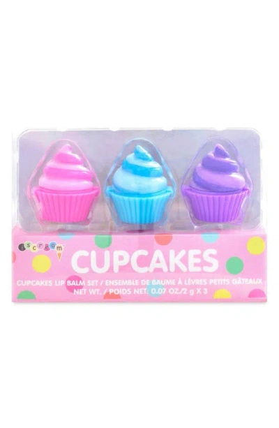 Iscream Kids' Assorted 3-pack Cupcake Lip Balms In Multi
