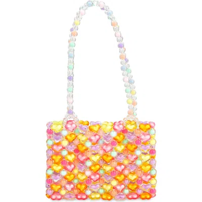 Iscream Kids' Beaded Heart Bag In Multi