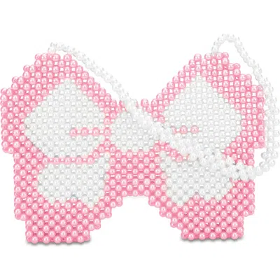 Iscream Kids' Bow Bead Crossbody Bag In Pink