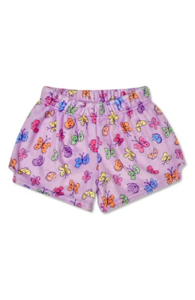 Iscream Kids' Bright Butterflies Plush Sleep Shorts In Multi