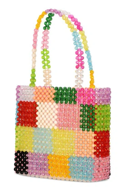 Iscream Kids' Colourblock Bead Tote In Multi