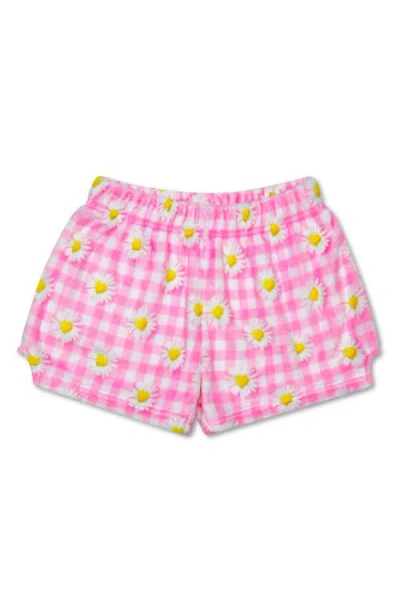 Iscream Kids' Daisy Love Plush Sleep Shorts In Pink