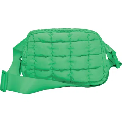Iscream Kids' Glam Green Quilted Nylon Belt Bag