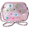 Iscream Heart Gem Crossbody Bag In Pink Multi