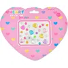 Iscream Kids' Heart Stick-on Gems In Multi