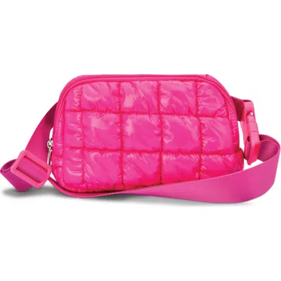 Iscream Kids' Hot Pink Shiny Quilted Nylon Belt Bag