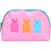 Iscream Kids' Jelly Bears Oval Cosmetic Bag In Pink