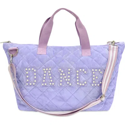 Iscream Kids' Love To Dance Quilted Overnight Tote In Purple