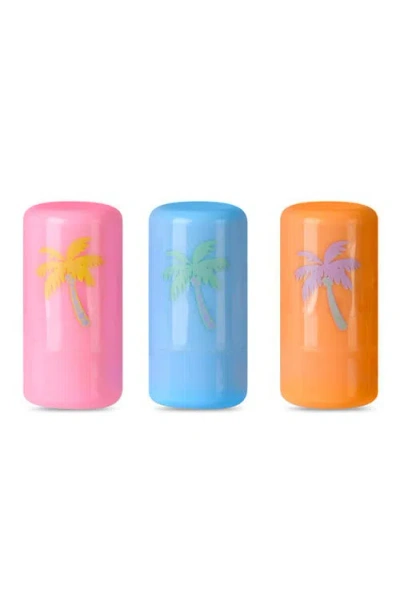 Iscream Kids' Palm Paradise 3-pack Lip Balm Set In Multi