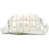 Iscream Kids' Pearl White Shiny Quilted Nylon Belt Bag In White