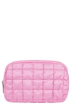 Iscream Kids' Pink Quilted Nylon Belt Bag In Pink