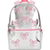 Iscream Kids' Sequin Bows Metallic Faux Leather Backpack