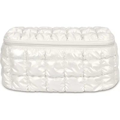 Iscream Kids' Shiny Puffer Cosmetics Case In White