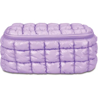 Iscream Kids' Shiny Puffer Cosmetics Case In Purple