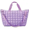 Iscream Kids' Shiny Puffer Overnight Bag In Purple