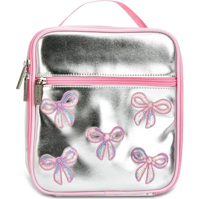 Iscream Kids' Silver Sequin Bows Lunch Tote