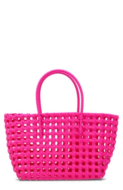 Iscream Kids' Small Woven Tote In Pink