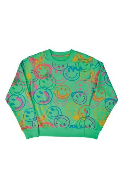 Iscream Kids' Smile Glam Sweatshirt In Green