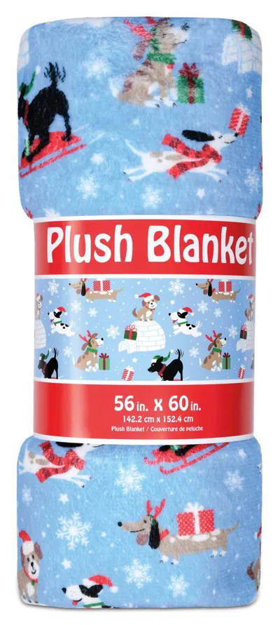 Iscream Merry Dog-mas Plush Blanket In Multi