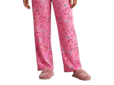 Iscream Merry Mints Plush Pants In Pink