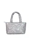 Iscream Shining Heart Puffy Overnight Bag In Silver