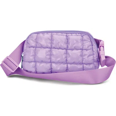 Iscream Kids'  Shiny Puffer Nylon Belt Bag In Purple