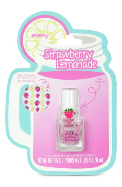 Iscream Kids' Strawberry Lemonade Nail Polish Set In White