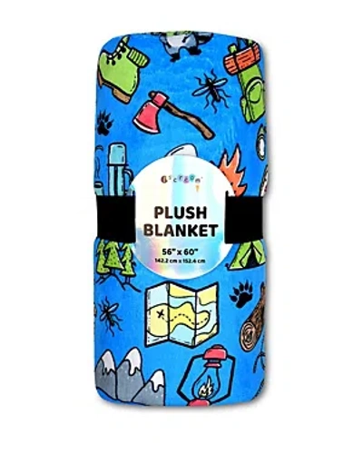 Iscream Kids' Unisex Plush Blanket - Ages 3+ In Blue