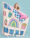 Iscream Kids' Unisex Plush Blanket - Ages 3+ In Smile Squad