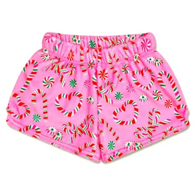 Iscream Women's Merry Mints Plush Shorts In Pink