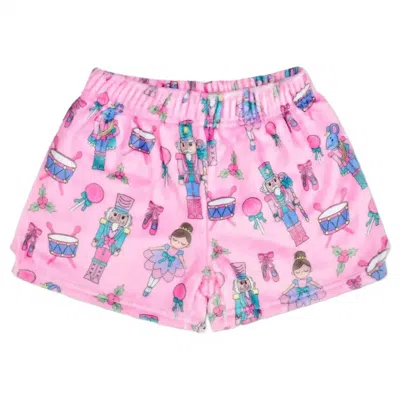 Iscream Women's Nutcracker Waltz Plush Shorts In Pink
