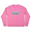 Iscream Women's Santa's Favorite Sweatshirt In Pink In Black