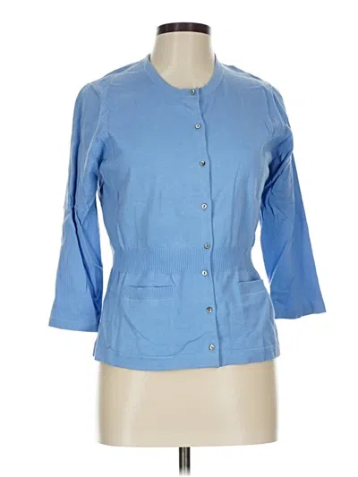 Pre-owned Isda & Co 3/4 Sleeve Button Down Shirt In Blue