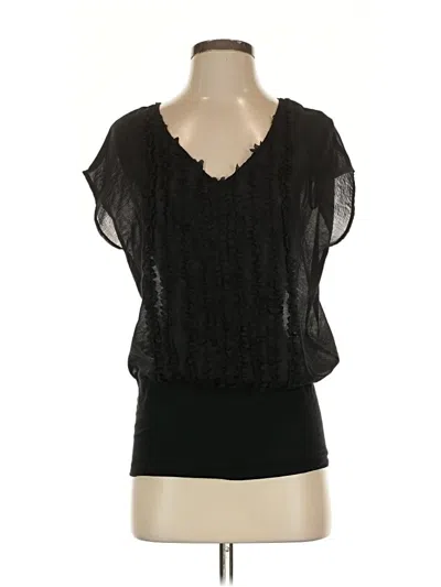 Pre-owned Isda & Co Short Sleeve Blouse In Black