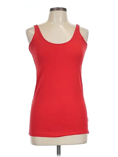 Pre-owned Isda & Co Sleeveless Top Red Scoop Neck Tops
