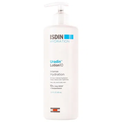 Isdin Uradin Lotion 10 Hydrating Body Lotion For Dry Skin 13.5 oz / 400 ml In Brown