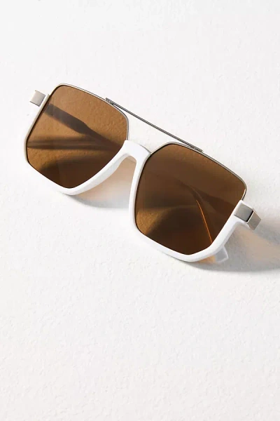 I-sea Ali Half Rim Aviator Sunglasses In Metallic