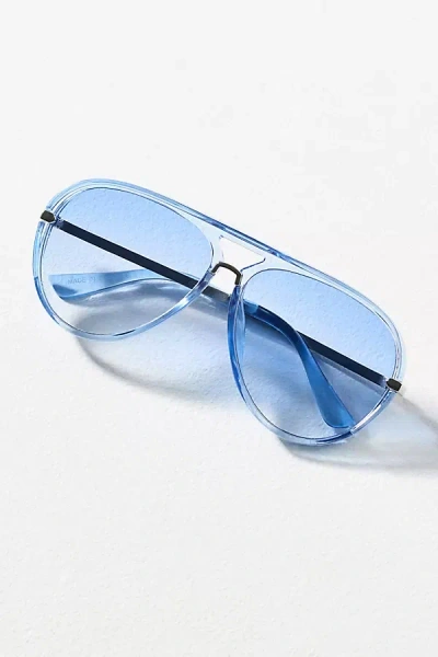 I-sea Colored Translucent Aviator Sunglasses In Blue
