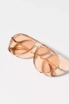 I-sea Colored Translucent Aviator Sunglasses In Gold