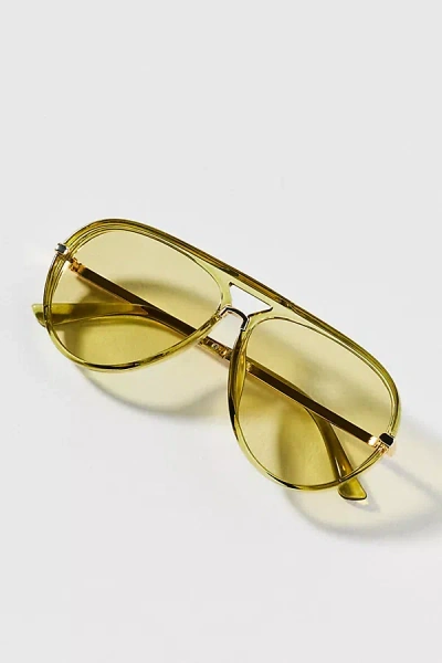 I-sea Colored Translucent Aviator Sunglasses In Green